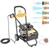 Etrhdfyts Idropulitrice a Scoppio 4 Tempi 7,5 CV Portatile 200 Bar Idropulitrice Professionale Portata 9L/min con 5 ugelli Pompa Autoadescante con 10M Tubo Pistola Idropulitrice ad Alta Pressione