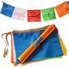 Dyiouxin Bandierine Tibetane,Bandiere Tibetane,Bandiere di Preghiera Tibetane 20 bandiere oltre 7 m di lunghezza,per Altari Buddisti,Decorazione Esterna e Preghiere Buddiste