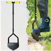 Colwelt Strumento manuale per bordi del prato, 102 cm, a mezza luna con lama seghettata a forma di V, in acciaio massiccio con morbida impugnatura a T, per marciapiedi, cortile, paesaggio, bordi del