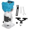 Jeanoko Kit Fresatrice Elettrica Compatta Agli Ioni di Litio 880W 30000 Giri/min per la Lavorazione del Legno e Rifinitura dei Metalli, Design con Base Trasparente per gli Appassionati del Fai da Te,
