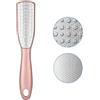 DSFIHJO Lima Per Piedi Strumenti for pedicure, lime for raschiare i talloni, spazzola esfoliante for calli, affilatura piedi in acciaio inossidabile, bifacciale(Gold)