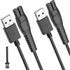 Newding 2 cavi di ricarica compatibili con rasoio Philips One Blade 360, 5 V USB