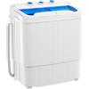 Incbruce Lavatrice portatile, capacità di 7,3 kg (rondella 4,4 kg + centrifuga da 2,9 kg), doppia vasca compatta per casa, appartamento, campeggio, campeggio, facile da riporre e scaricare (blu)