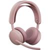 LOGITECH VC Logitech Zone Wireless 2 ES - Auricolare - on-ear - Bluetooth - wireless, cablato - cancellazione attiva del rumore - USB-C - rosa - TeamSpeak