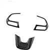 Szwaldaper for Jeep, Nuova Compass 2017 2018 2019, 3 pezzi/set Interni auto Decorazione volante Copertura Trim Adesivo Accessori Adesivo per volante(Carbon black)