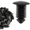 AJKQNMA 40 pezzi in plastica per borchie di fissaggio, bulloni in plastica, diametro 10 mm, rivetti per bullone nero per auto