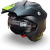 spiritmoto Casco Acerbis Helmet Jet Aria Trial 2206 Nero Logo Giallo Taglia S