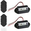 RRICHH Kit di illuminazione per targa per moto, auto, a LED, 12 V/24 V, impermeabile, luci posteriori, lampada da fuoco, targa di immatricolazione, rimorchio con base in ABS e viti, camion, furgoni, caravan