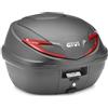Generico B39N TECH BAULETTO B39 39L NERO CATADIOTTRI ROSSI CON PIASTRA UNIVERSALE compatibile con GIVI MONOLOCK ATTACCHI E SUPPORTI