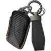 Rondrive Custodia per chiave auto Portachiavi compatibile con Lexus LBX UX NX200t NX350h NX450h LX600 GX460 Pelle PU in fibra di carbonio motivo Cover chiave Custodia per chiave Tipo A 3 tasti - Linea
