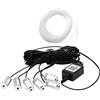 Oikabio 6 in 1 RGB LED luce d'atmosfera per auto, luce ambientale interna, strisce in fibra ottica, luce tramite app, controllo musica, fai da te, 8 m, fibra