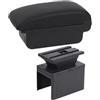 Himwqfuh Bracciolo Centrale Per Nissan Per Micra K14 2020-2024 Parti Di Adattamento Interne Accessori Per Auto Bracciolo Centrale Portaoggetti(A2 black line No USB)
