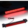 Biqing Universale Terza Luce Freno Auto Rosso,24LED Fanale Terzo Stop 12V Luce Posteriore Camion LED Barra di Luces del Freno del Rimorchio Auto Posteriore Luci di Arresto