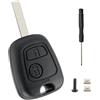 Eiaigky Guscio Chiave per Peugeot 106 107 206 207 208 407 806 e Citroen C1 C2 C3 C4 C5，Guscio Telecomando Peugeot 107, Telecomando Cover Scocca Senza Elettronica + Due Micro Pulsanti 1 Cacciavite