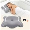 Generico Cuscino Cervicale Per Dormire Cuscino Cervicale Memory Foam Cuscino Ortopedico Ergonomico Con Federe Rimovibili E Lavabili Per Chi Dorme Sul Fianco Sulla Schiena E Sullo Stomaco(Light gray)