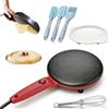 NNBWLMAEE Instant 8 Electric Crepe Maker Quick Heat, Nonstick Crepera Electrica with Auto Temperature Control, Easy Clean Design for Roti, Tortillas, Blintz and Home Breakfast Cooking (A3)