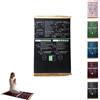 Generisch Tappeto bilingue per preghiera musulmana, tappeto educativo islamico con istruzioni passo passo Salah, morbido tappetino antiscivolo per preghiera per adulti e bambini (nero, 50 x 90 cm)