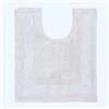 HOMESCAPES Tappetino da bagno di lusso, 1600 g/m², extra morbido, 100% cotone, reversibile, antiscivolo, lavabile, super assorbente, ad asciugatura rapida, tappetino per WC bianco, 50 x 55 cm