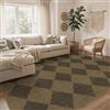GENIMO Tappeto Interno Esterno Effetto Sisal Minimalista, Tessitura Piatta in Polipropilene Lavabile Antiscivolo Resistente alle Intemperie, Motivo a Rombi per Balcone ,Soggiorno Cucina beige,200x290 cm