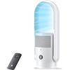 U ULTTY Ventilatore Senza Pale, ULTTY Silenzioso Ventilatore con Purificatore d'Aria con Telecomando, Timer, Alto 60 cm, Oscillazione per Camera da Letto, Ufficio a Casa, CR021 Bianco