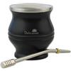 DELICATINO Mate KIT - Kit per mate tazza nera + Bombilla HEXAGONAL 17 cm