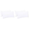 Amazon Basics Federa in rasatello di cotone, 400 fili, 50 x 80 cm (confezione da 4), bianco