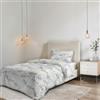 Italian Bed Linen Parure Copripiumino NO STIRO KARMA - prodotto in Italia - Set Copripiumino - Letto Singolo, Microfibra - Sacco 150x200 cm + Patella e Federa 50x80 cm - BOUQUET BLU