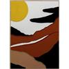 Kare Stampa su tela di design Artistic Sunrise Knitted, Multicolore, Quadro con cornice, Alba, 113 x 73 cm (L/B)