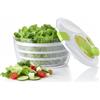Avilia - Centrifuga 4L Insalata, Manovella Fluida + Cestello Removibile, Rapida Asciugatura - Scola Verdure e Frutta Manuale, Base Antiscivolo e Chiusura di Sicurezza