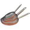 SAN IGNACIO Optimum Plus Set di 3 padelle in alluminio pressato, adatte per induzione, 18, 22, 26 cm