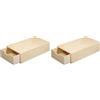Rayher 62601000 Scatola in legno FSC Mix Credit, 20 x 10 x 5 cm, tasca interna estraibile (Confezione da 2)