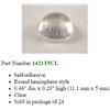 Hammond Mfg. Hammond 1421T5CL, piedini tondi in gomma adesivi, CHIARI (conf.24pz)