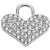 LES FOLIES DI PAOLA GRIECO Ciondolo pendente Cuore Grande zirconi in argento 925 - Collezione Hoops