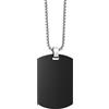 amorili Collana Militare Uomo Personalizzabile Personalizzata con Incisione in Acciaio Inox Nero - Piastrina Dog Tag - Collana Maschile Elegante - Idea Regalo - cll0712c