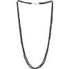 COOLSTEELANDBEYOND Nero Lunga Multi Strati Statement Dichiarazione Collana, Elegante Stratificato Cascata Catena, Cristallo Perline