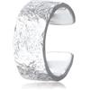 Kuzzoi Ear Cuff - Orecchino singolo da uomo, 4 x 10 mm, design organico, 1 orecchino per uomo in argento sterling 925