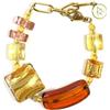 LE GEMME DI VENEZIA BRACCIALE DONNA IN VETRO ANTICA MURRINA VENEZIA SERIE LIZ TOP AMETISTA