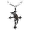 Alchemy Gothic Crux Corvis Pendant Unisex Collana Colore Argento Peltro