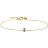marlu BRACCIALE CON CRISTALLO BAGUETTE VIOLA PVD ORO 2br0100g-p