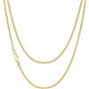 Richsteel 2/4/6MM Collana Uomo Donna a Maglie Veneziana in Acciaio Inossidabile, Catena Briolette Argento/Oro/Nero Lunghezza 35-76CM