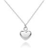 OROVI Collana Donna Argento 925 Collana con Ciondolo con cuore bombato 42 cm, estendibile fino a 45 cm, Made in Italy, gioiello anallergico confezionato in un elegante astuccio portagioie