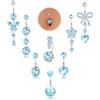 Milacolato 8 Pcs Piercing Ombelico Acciaio Chirurgico Piercing Ombelico Pendente Oro Argento Rosa Blu CZ Cuore 14G Lungo Barbell Ventre Piercing Ombelico Anello Gioielli Donna 10mm-D