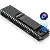 BJdfgE Action camera HD con stabilizzazione dell'immagine, mini body cam magnetica, 32 GB, rilevamento del movimento, registrazione in loop(With 128GB TF Card)