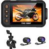 Generic Telecamera da cruscotto per moto da 3,0, 1080p, lente anteriore e