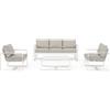 Andrea Bizzotto Set Salotto da Esterno Merrigan Bianco in Alluminio