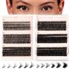 DOINEUFL Kit di 480 ciuffi di ciglia finte 30-40-50-60-80-100D, ciglia singole fai da te, curvatura a D, resistenti, morbide, per ragazze e donne (mix da 8-16 mm) (30-100D (senza attrezzi)