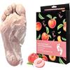 Futuhada Maschera per i piedi Confezione da 2 calzini per calli, calzini per rimozione calli pesca, ripara i talloni e rimuove i calli dei piedi secchi e morti Maschera per i piedi Maschera peeling