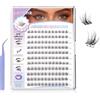 LaWink Ciglia autoadesive naturali, 132 pezzi, 10-12 mm, arricciatura CC, pre-incollata, non necessitano di colla, ciglia singole, delicato adesivo a grappolo
