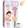 EONFAVE CC Cream Color Correcting, 2025 ultima crema idratante BB con UVA/UVB 50+, idratante e fondotinta Full Coverage CC, impermeabile e durevole Sunscreen Concealer, trucco viso
