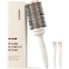 AIMIKE Spazzola tonda per capelli, NaturaVol Spazzola tonda media con tecnologia nanotermica in ceramica, per asciugatura e styling, con 2 clip (canna da 1,7 pollici, setole da 2,5 pollici)
